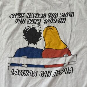 Vintage Lambda Chi Alpha Vintage T-shirt XL Little Sisters Humor Comedy Frat Y2K